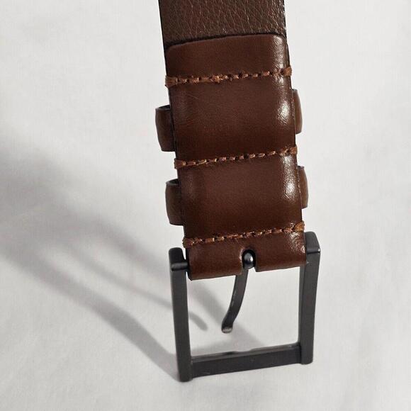 Joseph Abboud Brown Leather Belt Mens Size 36 Handcrafted In Italy 13003-262 - Picture 2 of 6